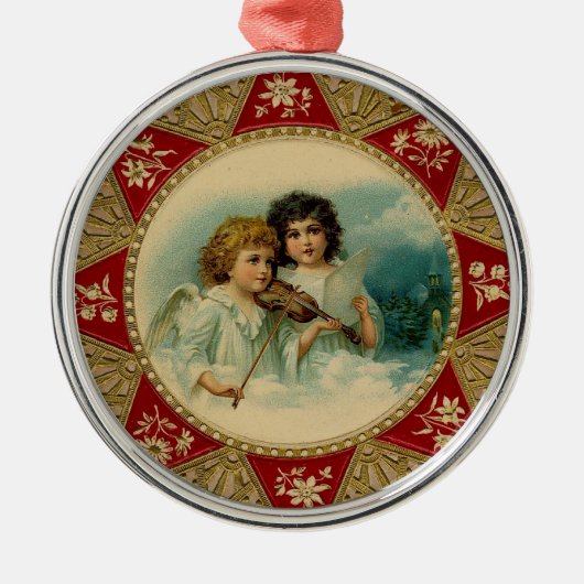 En de Angels Sing - Holiday Metalen Ornament (Voorkant)
