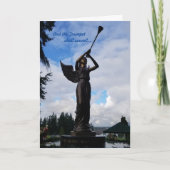 "En de bazuin zal klinken..." Kaart voor Kerstmis (Voorkant)