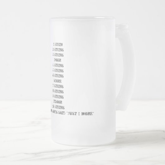 En de biergoden zeiden "nog maar 1 keer" Stein Matglas Bierpul (Voorkant rechts)