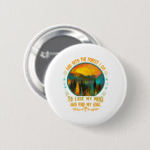 En de bossen in - Wandel Camping Berg Ronde Button 5,7 Cm (Voorkant /achterkant)