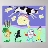 En de Dish Ran weg met de spon. Poster (Voorkant)