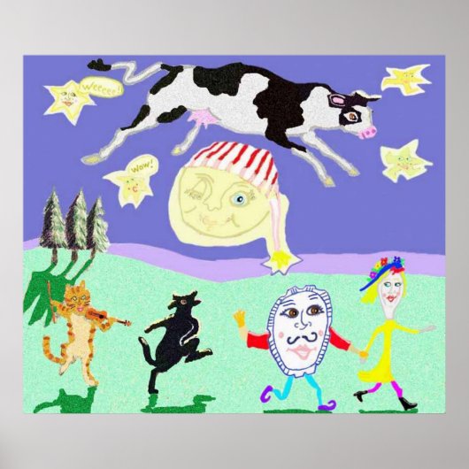 En de Dish Ran weg met de spon. Poster (Voorkant)