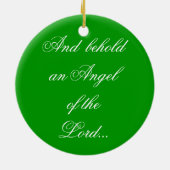 En de engel van de Heer... Keramisch Ornament (Achterkant)