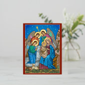 En de Engelen waren verbaasd Folie Feestdagen Briefkaart (Staand Voorkant)