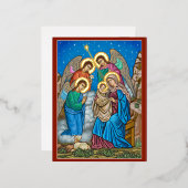 En de Engelen waren verbaasd Folie Feestdagen Briefkaart (Voorkant / Achterkant)