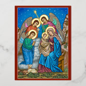 En de Engelen waren verbaasd Folie Feestdagen Briefkaart (Voorkant)