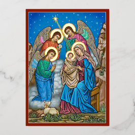 En de engelen waren verbaasd folie feestdagenkaart