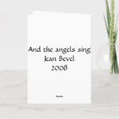 en de engelen zingen kaart (Achterkant)