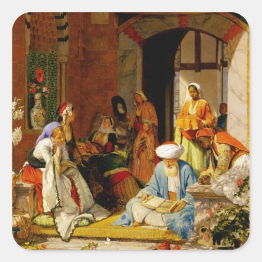 "En de gelovigen redden de zieke", voor Vierkante Sticker (Voorkant)