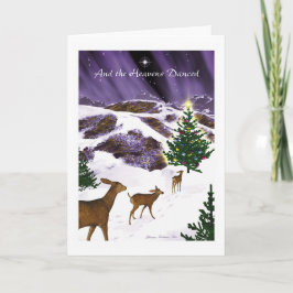 En de hemel danste feestdagen kaart