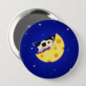 En de Koe trok de kaasmaanboom over Ronde Button 4,0 Cm (Voorkant /achterkant)