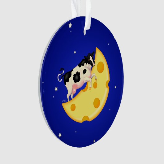En de koe trok over de kaasmaanboom ornament (voorkant)