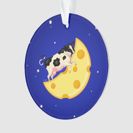 En de koe trok over de kaasmaanboom ornament (voorkant)