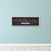 En de kousen werden opgehangen - Grote kerstSVG Canvas Afdruk (Insitu (Houten vloer))