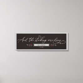 En de kousen werden opgehangen - Grote kerstSVG Canvas Afdruk