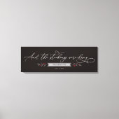 En de kousen werden opgehangen met een gepersonali canvas afdruk (Voorkant)