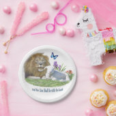 En de Leeuw zal bij het Lam liggen Papieren Bordje (Feest)