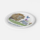 En de Leeuw zal bij het Lam liggen Papieren Bordje (Gekanteld)