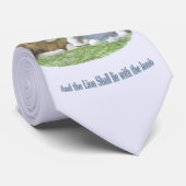 En de Leeuw zal gaan liggen met het Schaap Stropdas (Opgerold)