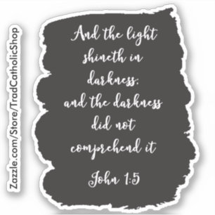 En de Lichte Shone in het Darkness Gospel van John Sticker