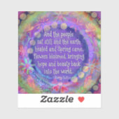 En de mensen zaten nog steeds  bloemige inspiratie sticker (Vel)