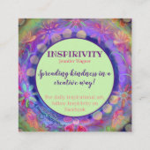 "En de mensen zitten nog steeds stil" Vierkante Visitekaartje (Achterkant)