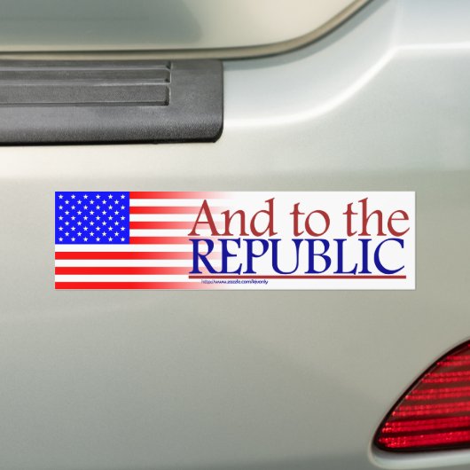 EN DE REPUBLIEK BUMPERSTICKER (Op auto)