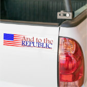 EN DE REPUBLIEK BUMPERSTICKER (Op Truck)