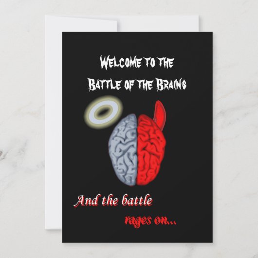 En de strijd draait aan (goed vs kwaad) kaart (Voorkant)