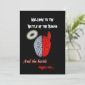 En de strijd draait aan (goed vs kwaad) kaart (Staand voorkant)