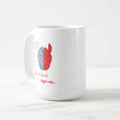 En de strijd draait aan (goed vs kwaad) koffiemok (Voorkant links)