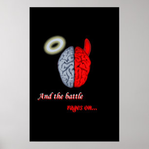 En de strijd draait aan (goed vs kwaad) poster
