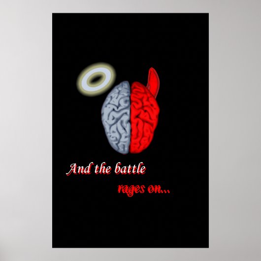 En de strijd draait aan (goed vs kwaad) poster (Voorkant)