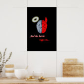 En de strijd draait aan (goed vs kwaad) poster (Keuken)