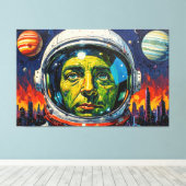 EN DE TOEKOMST WERD DUISTER 5 CANVAS AFDRUK (Insitu (Houten vloer))