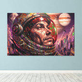 EN DE TOEKOMST WERD DUISTER 9 CANVAS AFDRUK (Insitu (Houten vloer))