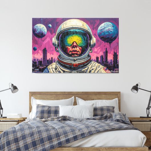 EN DE TOEKOMST WERD DUISTER CANVAS AFDRUK (Insitu (Slaapkamer))