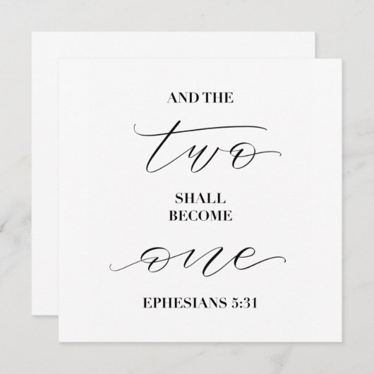 en de twee worden één (Voorkant / Achterkant)