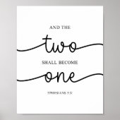 En de twee worden één, Ephesianen 5:31 Poster (Voorkant)