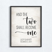 En de twee zullen één gepersonaliseerde muurkunst  poster