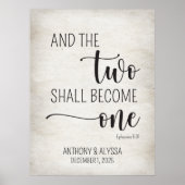 En de twee zullen één gepersonaliseerde muurkunst  poster (Voorkant)