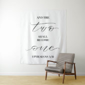 en de twee zullen één zijn — trouwen wandkleed (In situ)