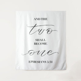 en de twee zullen één zijn — trouwen wandkleed