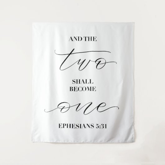 en de twee zullen één zijn — trouwen wandkleed (Voorkant)