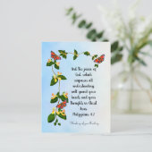 En de vrede van God... Phil 4:7 Briefkaart (Staand voorkant)