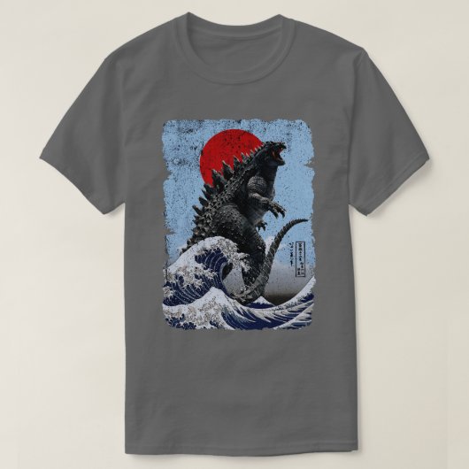 en de Wave Blue Rough T-shirt (Design voorkant)