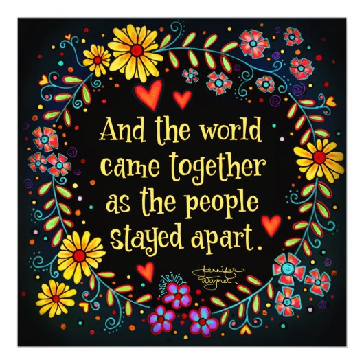 'En de wereld kan samen' inspiratie Foto Afdruk (Voorkant)