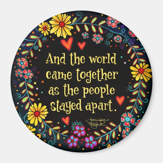 En de wereld kwam samen magneet (Voorkant)