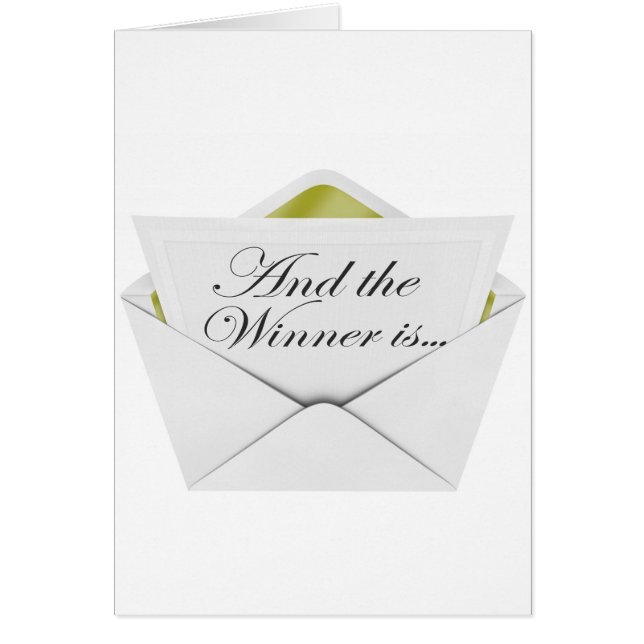 En de winnaar is de envelop (Voorkant)