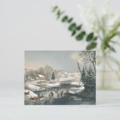 en de winterochtend briefkaart (Staand voorkant)